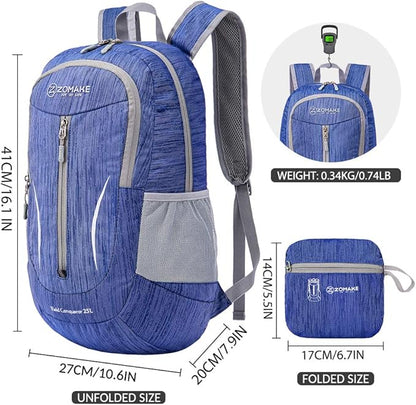 ZOMAKE 25L Ultra Lightweight Packable Backpack, Foldable Hiking Backpacks Water - Image 2