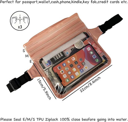 Waterproof Waist Pouch Dry Belt Bag Fanny Pack Keep Your Key Fob Wallet Kindle - Image 3