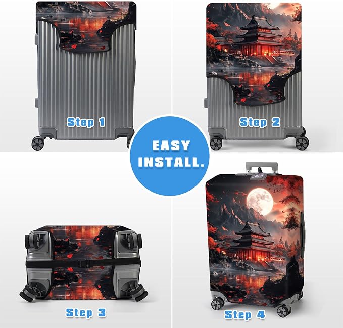 Luggage Cover Protector for 26-28 Inch Suitcases, TSA Approved Elastic Travel - Image 6