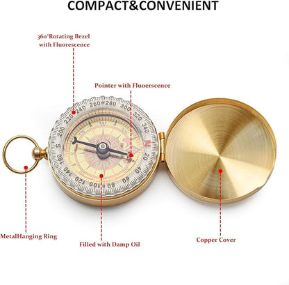 Camping Survival Compass Metal Compass Kids Compass - Image 4