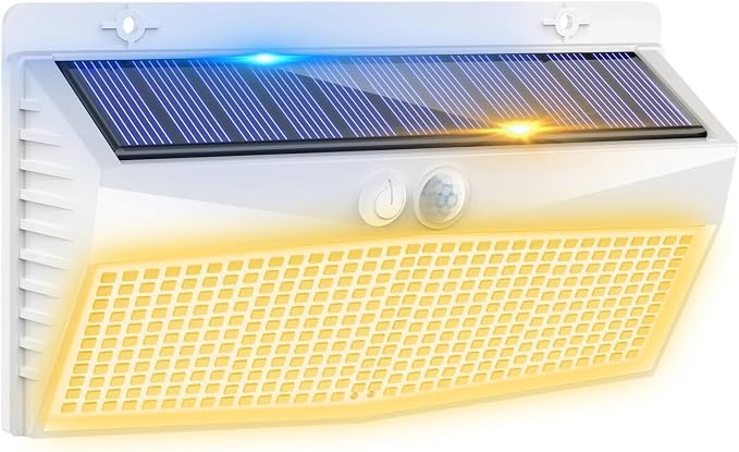 Peasur 1 Pack 368 LED Solar Lights Outdoor Motion Sensor, Solar Fence by Peasur