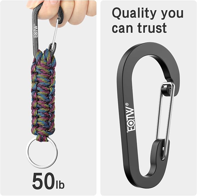 EOTW Paracord Keychain for Men Women Paracord Carabiner Backpack Keychain - Image 7