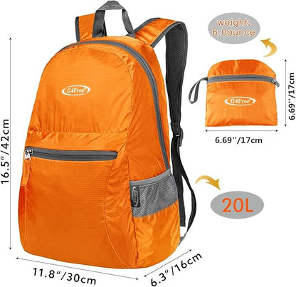 G4Free 20L Lightweight Packable Backpack Travel Hiking Daypack Foldable Backpack - Image 2