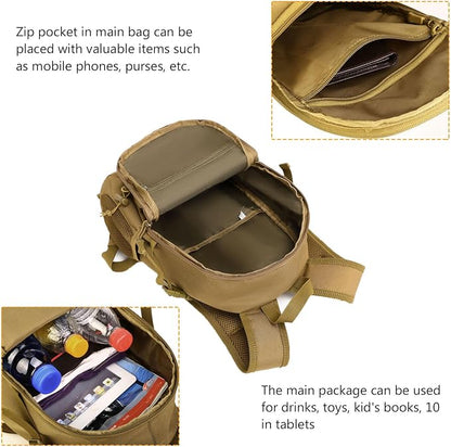 ArcEnCiel 10L/20L Mini X-Small Tactical Backpack MOLLE Daypack Gear Pack - Image 5