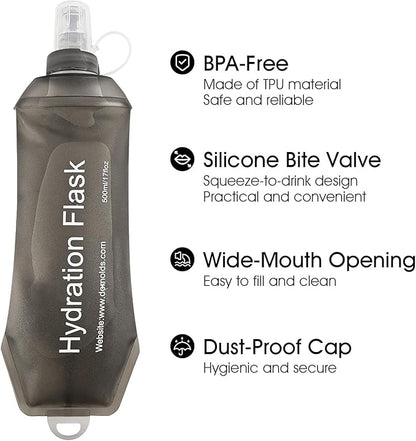 GYGYL Soft Flask, TPU Collapsible Soft Water Bottle - Image 3