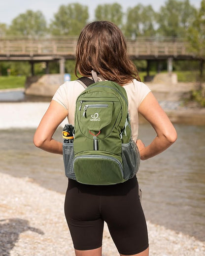 WATERFLY Small Lightweight Packable Backpack: 20l Ultra Light Foldable Travel - Image 2
