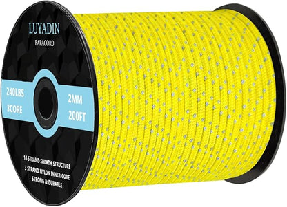 Reflective Paracord 240lb by LUYADIN