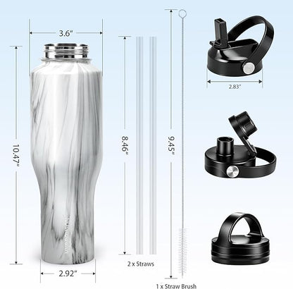 HYDROWION Water Bottle Stainless Steel, Vacuum Insulated Leak Proof Tumbler 32oz - Image 4