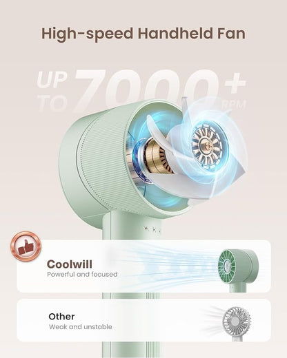 Portable Mini Turbo Fan, 4-Speed High Velocity Personal Fan, Rechargeable - Image 2
