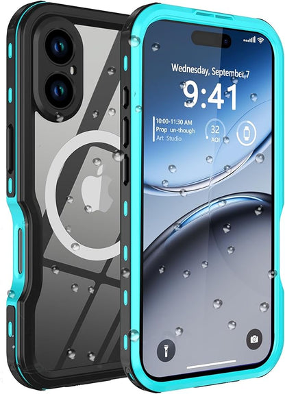 for iPhone 16 Case Waterproof, Full-Body Hard Case Built-in by Comboproof