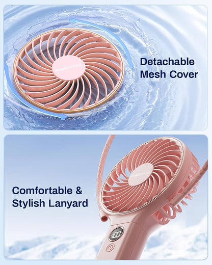 SWEETFULL Handheld Portable Fan, 5000mAh Rechargeable Battery, 6 Speed Wind - Image 8