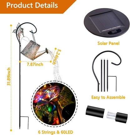 SRNPMIU Solar Watering Can Light, Solar Outdoor Decorative, Garden Decor Lights - Image 3