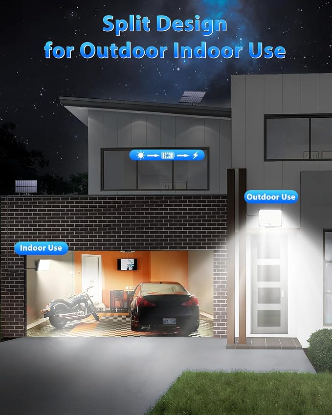 Gusicil Outdoor Solar Lights, Split Solar Motion Sensor Outdoor Lights - Image 2