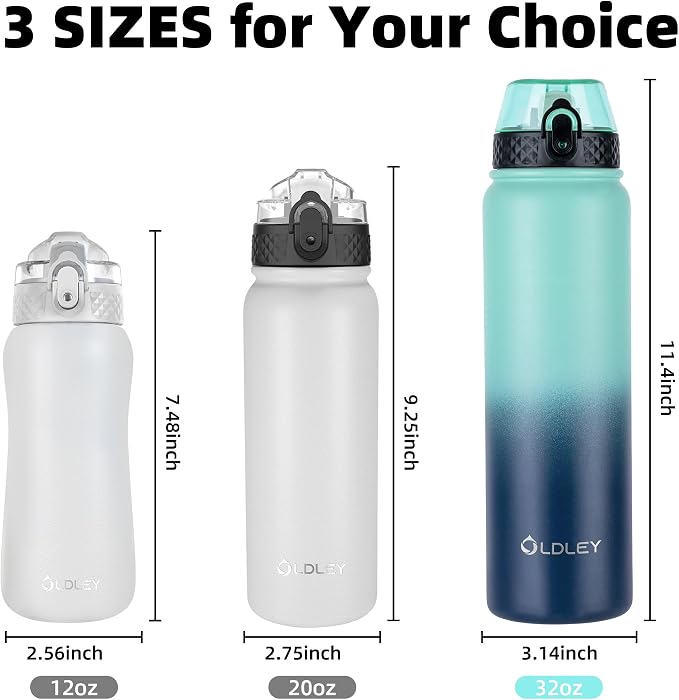 Oldley Insulated Water Bottle 32 oz Stainless Steel - Image 6