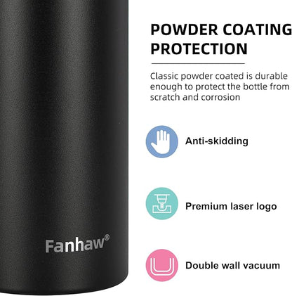Fanhaw 24 oz Insulated Stainless Steel Water Bottle - Image 4