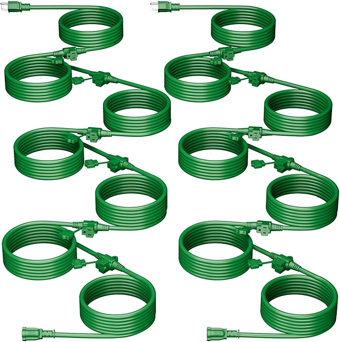 K KASONIC - Outdoor Extension Cord 100 FT, Evenly Spaced 12 Outlets Plugs by KASONIC