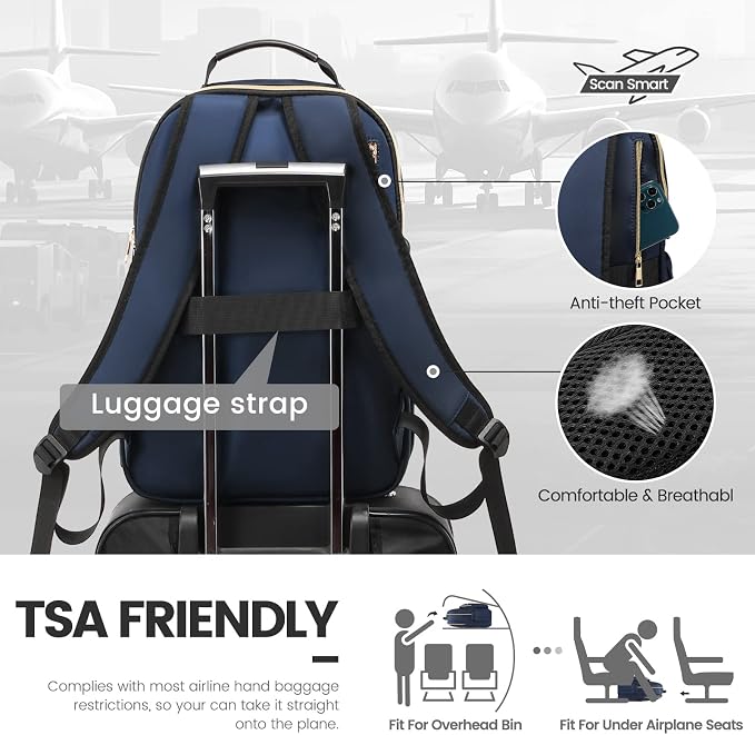 LOVEVOOK Laptop Backpack for Women 15.6 inch, Cute Womens Travel Backpack Purse - Image 7