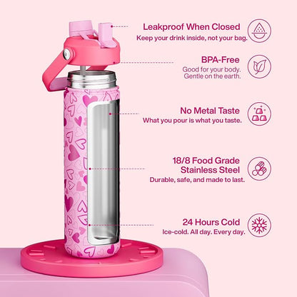 ENCOOL Valentine's Day Insulated Water Bottle - Image 2