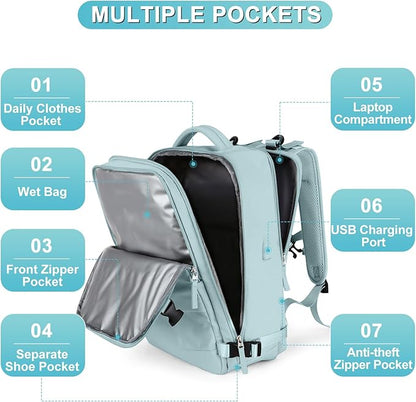 coofay Large Personal Item Travel Backpack - Image 3