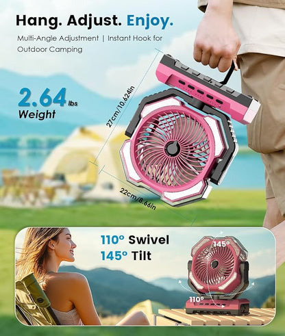 Misting Fan - Pink Portable Rechargeable Fan - Versatile - Image 5