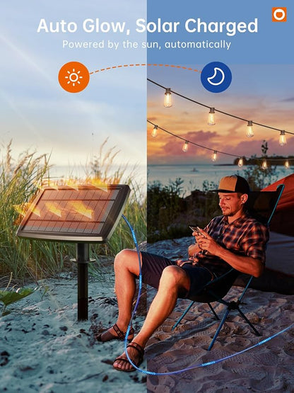 addlon 78FT Solar String Lights Outdoor, Waterproof Solar Powered Outside Lights - Image 8