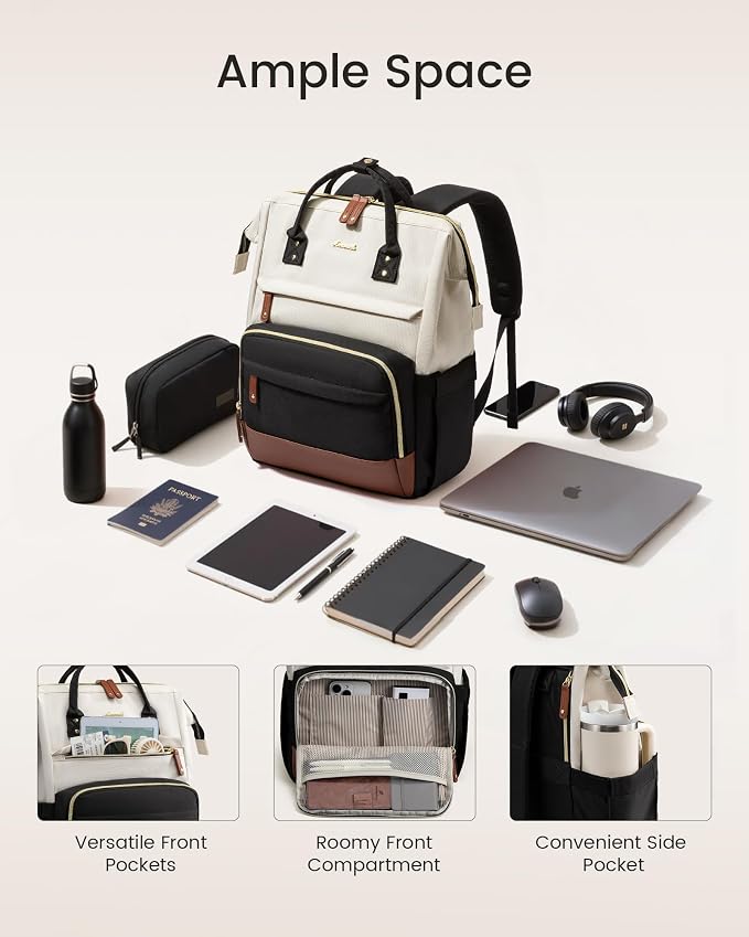 LOVEVOOK Laptop Backpack for Women, 18 Inch Work Business Backpacks Purse - Image 4