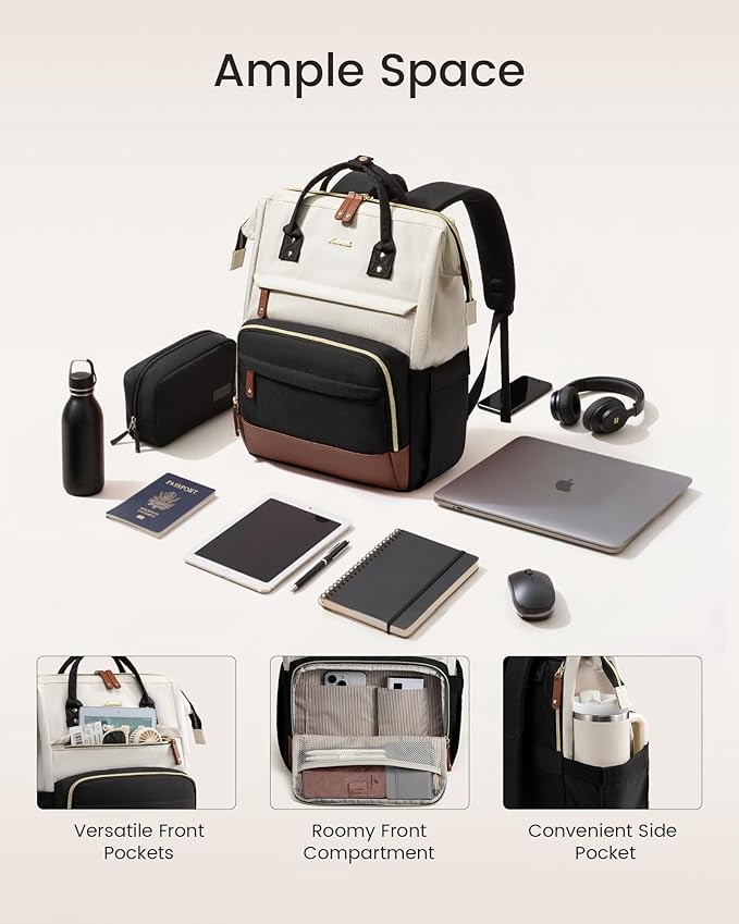 LOVEVOOK Laptop Backpack for Women, 18 Inch Work Business Backpacks Purse - Image 5