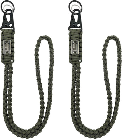 DDOUT Heavy Duty Paracord Lanyard 550 Paracord Braided Keychain by DDOUTOutdoor