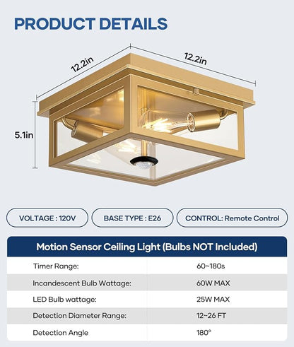 Lynnoland Motion Sensor Outdoor Ceiling Light - Image 9