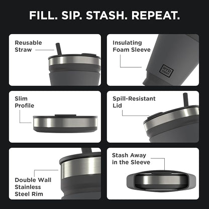 HYDAWAY 16oz Collapsible cup - Image 4