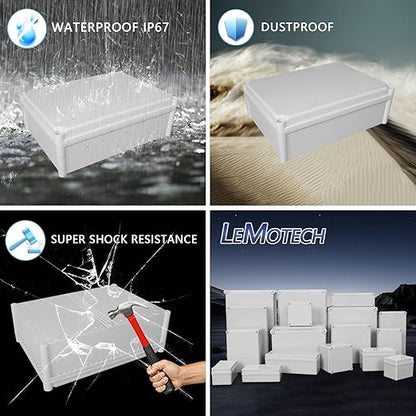 LeMotech Junction Box IP67 Waterproof Dustproof ABS Plastic Project Box - Image 8