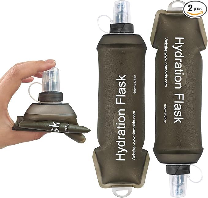 2Pcs 500ml Soft Flask, TPU Collapsible Soft Water Bottle by Unknown