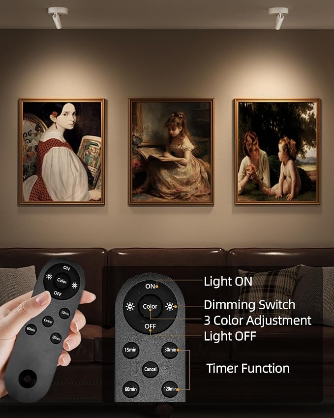 EZVALO Spot Lights Indoor, 5500mAh Rechargeable Picture Lights - Image 4