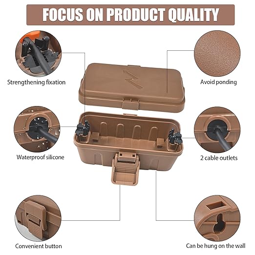 Hrensaw Small Weatherproof Electrical Connection Box, Outdoor Electrical Box - Image 3