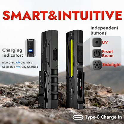 WARSUN Rechargeable EDC Flashlight – 1500 Lumen Compact LED Pocket Flashlight - Image 2