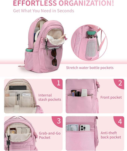 ECOHUB Travel Backpack for Women, 17.3 inch Suspended Laptop Backpack, Fashion - Image 3