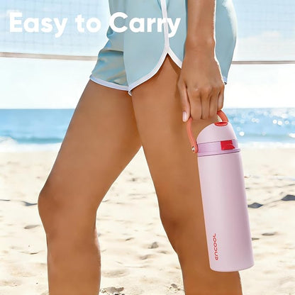 Insulated Water Bottle with Straw - Image 2