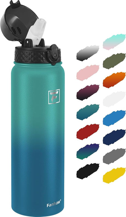 Fanhaw 32 oz Insulated Stainless Steel Water Bottle by FANHAW