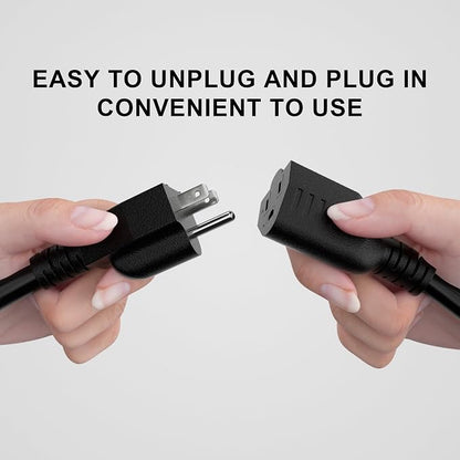 Short Extension Cord 1 Foot Black 5 Pack, 16/3 Gauge Indoor Power Extension - Image 5