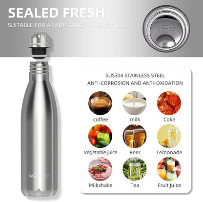 WATERSY Stainless Steel water bottles, 17oz/500ml Insulated Water Bottles - Image 8