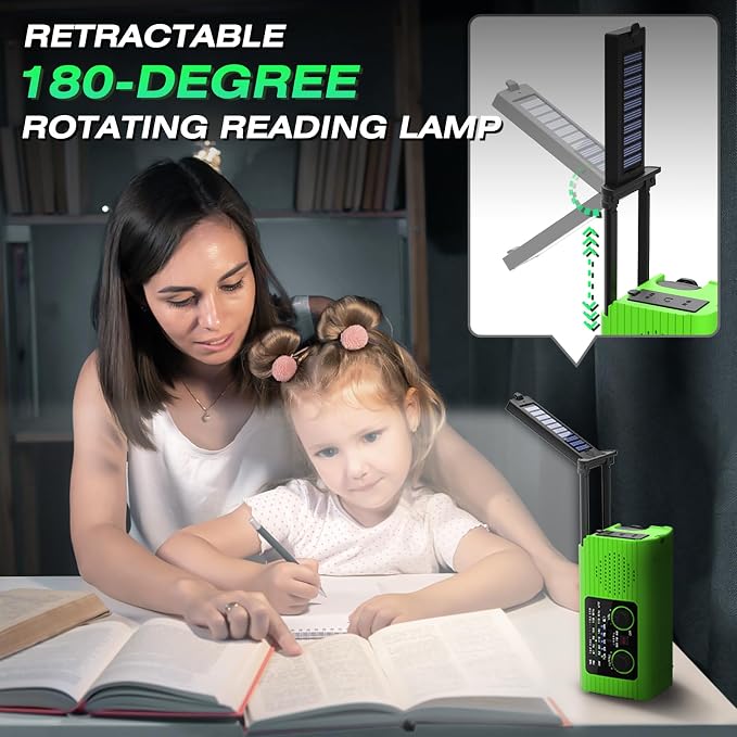 NITIGO Radios for Emergency, Reading Lamp, Flashlight, SOS Alarm, Headphone - Image 5