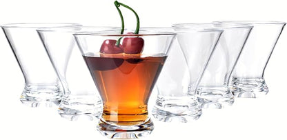KOXIN-KARLU 9 oz Acrylic Martini Glasses, Plastic Stemless Martini Cocktail by KOXIN-KARLU