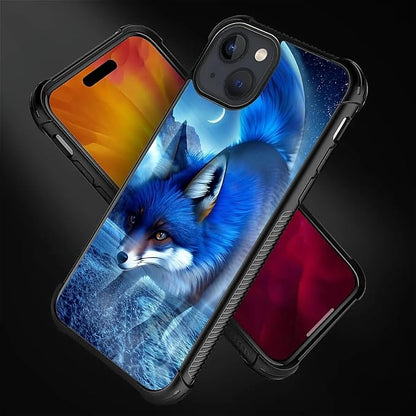 for iPhone 15 Plus Case, Snowy Mountain Fox Lake Pattern Graphic Design Girl - Image 4