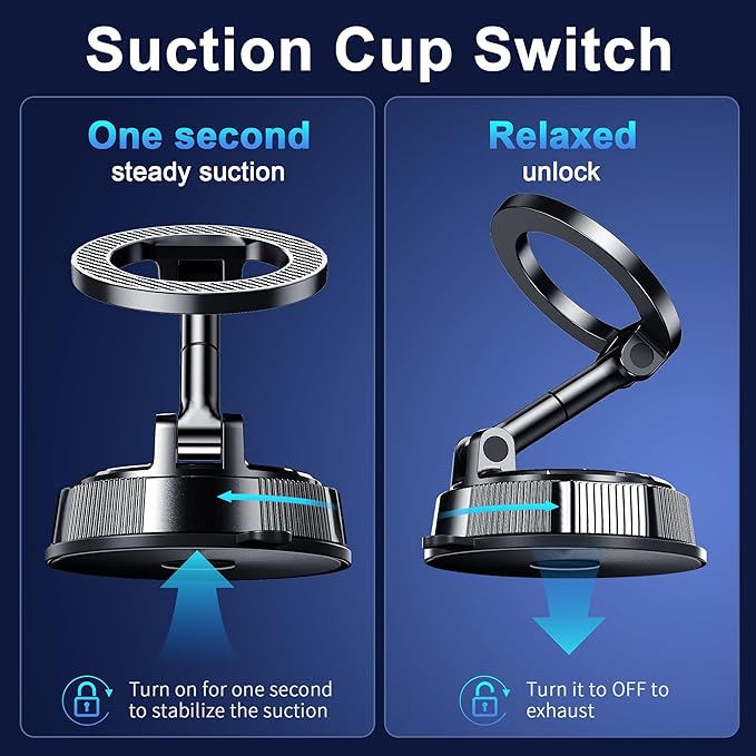 Qifutan for MagSafe Car Phone Holder Mount Phone Mount for Car Windshield - Image 7