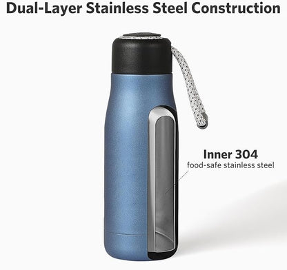 Small Water Bottle 12 oz, Dusgut Insulated Water Bottle, Stainless Steel - Image 4