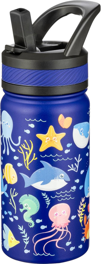 Fanhaw 14 Oz Kids Insulated Water Bottle by FANHAW