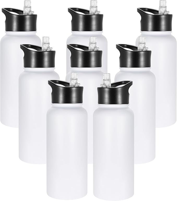 VEGOND 32 oz Insulated Water Bottle Bulk Stainless Steel Metal Water Bottles by VEGOND