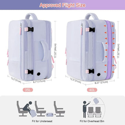 Sinaliy Carry on Backpack, Waterproof 17 Inch Laptop Backpack - Image 3