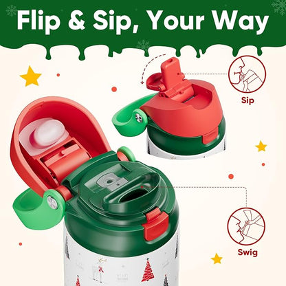 ENCOOL Christmas SwiftSip Insulated Water Bottle - Image 2