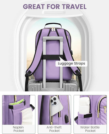 LOVEVOOK Laptop Backpack for Women, Travel Computer Work Bags - Image 4